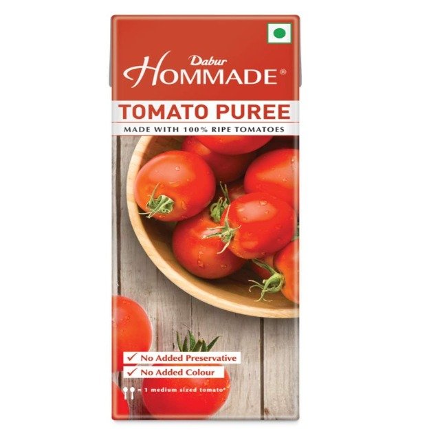  Dabur Hommade Tomato Puree -? Made From 100% Ripe Tomatoes, No Added Preservatives 200 g