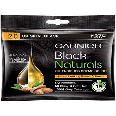  Garnier Garnier Black Naturals Hair colour Shade 2-Original Black 20 ml + 20 gm 20 ml + 20 gm