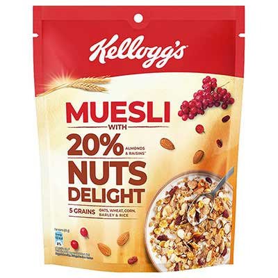  Kelloggs Muesli - With 20% Nuts Delight 240 g Pouch