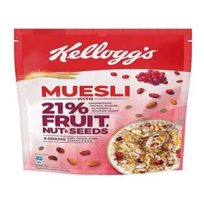  Kelloggs Muesli - With 21% Fruit & Nut 500 g Pouch