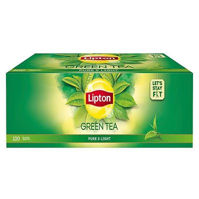  Lipton Pure & Light Green Tea Bags 130 g ((100 Bags x 1.3 g each))