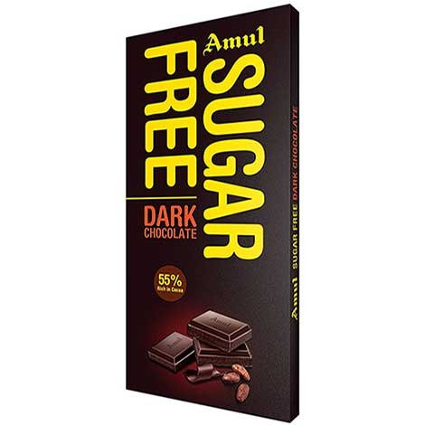  Amul Sugar Free Dark Chocolate- 55% Rich In Cocoa 150 g