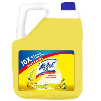  Lizol Disinfectant Surface & Floor Cleaner Liquid - Citrus, Kills 99.9% Germs 5 L