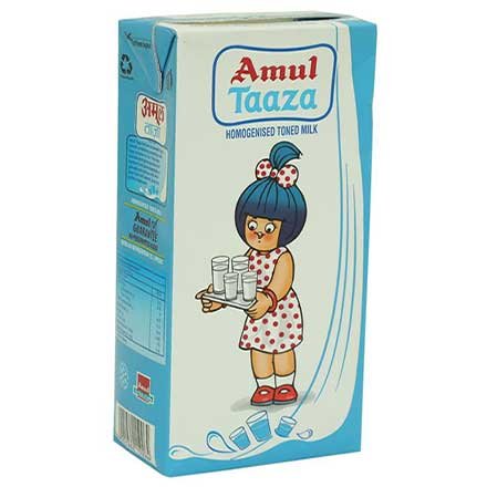  Amul Taaza Fresh Toned Milk 200 ml