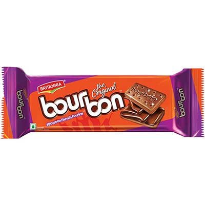  Britannia Bourbon Chocolate Cream Biscuits 120 g ((Pack of 5))