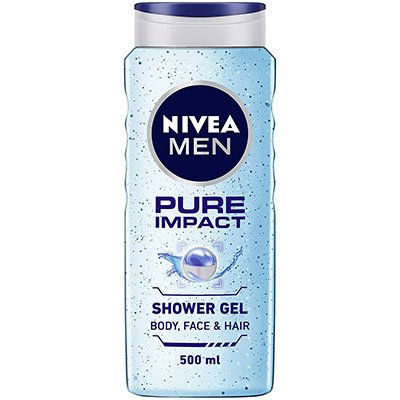  Nivea Men Shower Gel - Pure Impact Body Wash, Men 500 ml