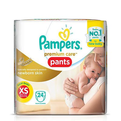  Pampers Premium Care New Baby Xtra Small - 24 Diapers 24 pcs