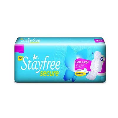  STAYFREE Sanitary Pads - Secure Xl Dry Cover, with Wings 7 Pads