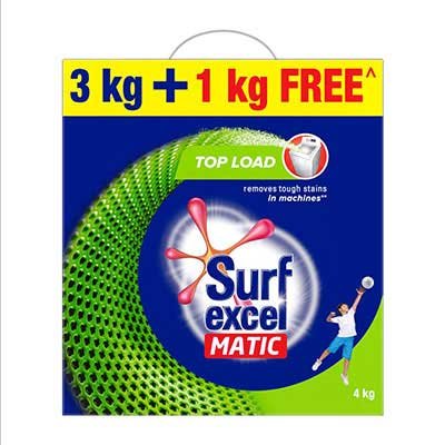  Surf Excel Matic Powder - Top load 3 kg (Get 1 kg Free)