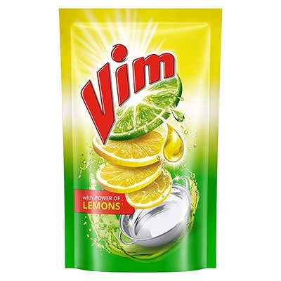  Vim Dishwash Liquid Gel - Lemon 225 ml Refill Pouch