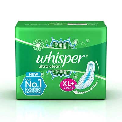  Whisper Sanitary Pads - Maxi Nights XL Wings 7 Pads